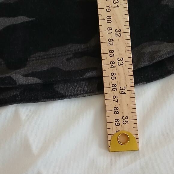 Athleta Women M Camo Print Midi Sweater Dress Gray/Black Tunic Athleisure Balanc - Picture 13 of 15